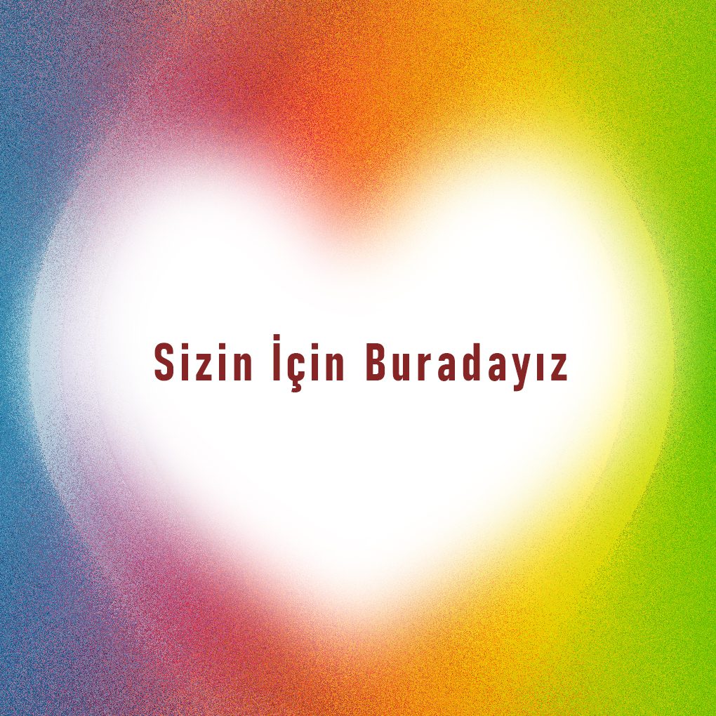 Slogan "Sizin için buradayız".