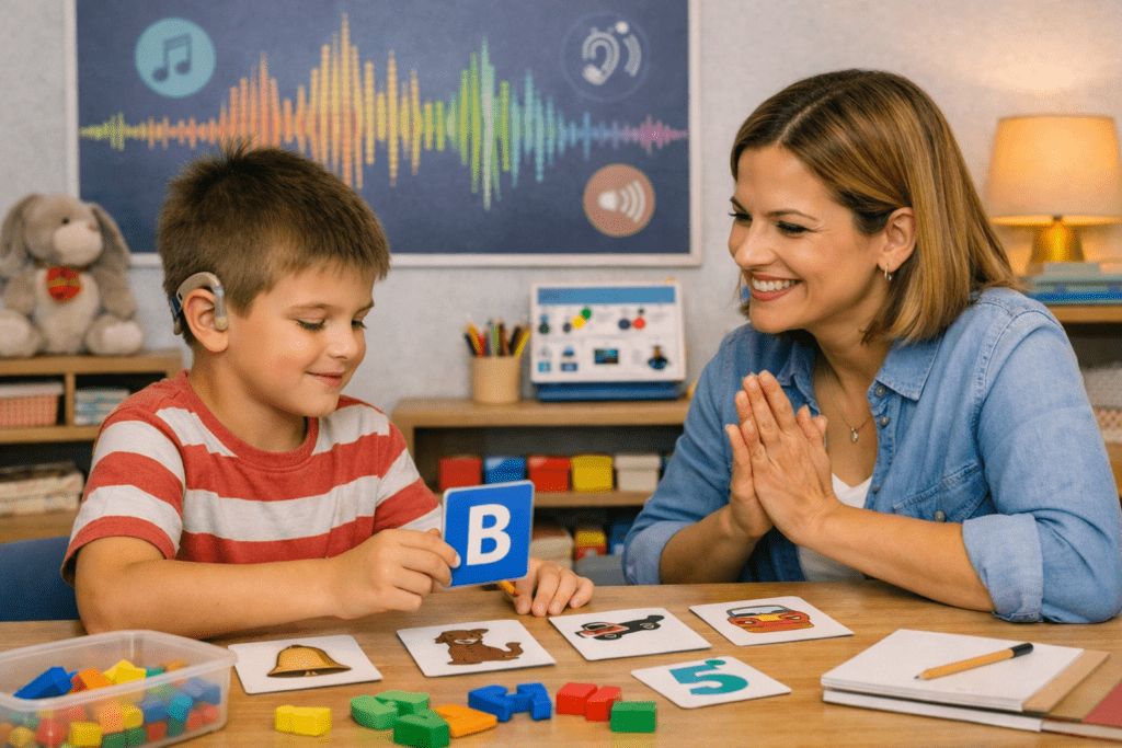 İşitme terapisi eğitim oturumu