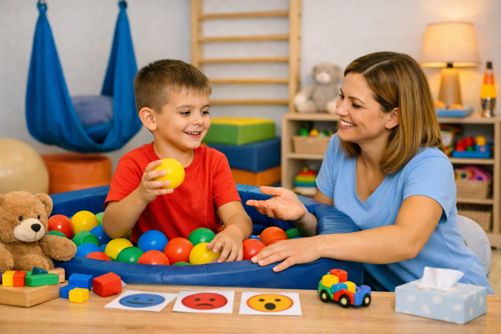 Otizm terapisi duyu bütünleme çalışması